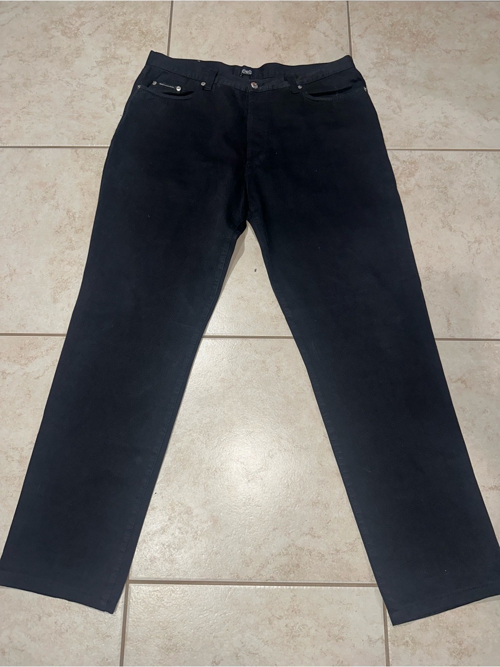 Dolce & Gabbana D&G Black Straight Leg Jeans Made in Italy Size 40 / 54